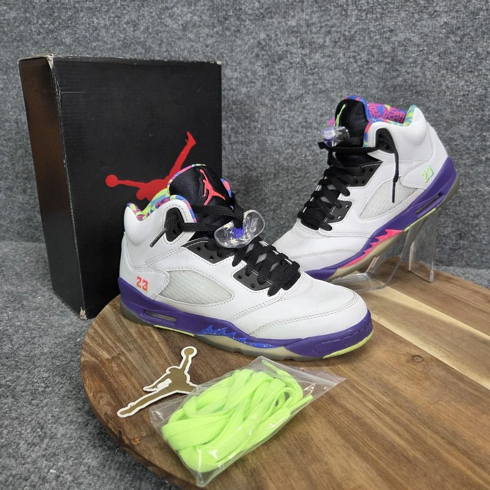 Nike Air Jordan 5 Retro Shoes Youth Size 5Y White Alternate Bel-Air DB3024-100